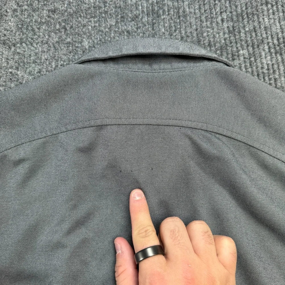 Ministry of Supply Apollo Shirt Mens Medium Slim Gray Performance Dress Commute - Picture 4 of 10